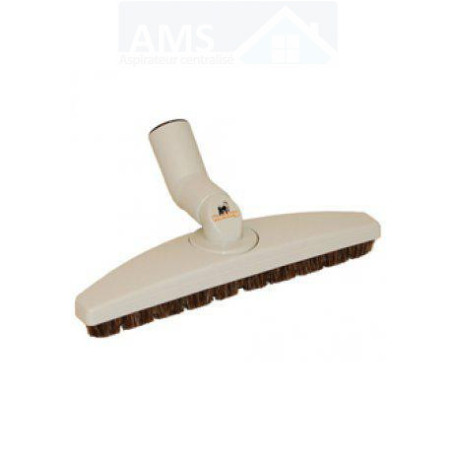 Brosse plancher pivotante - en crin - 30,5CM - Gris