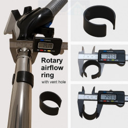 Bague rotative débit d’air – poignée de flexible Ø32/Ø35 | AMS
