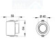 Embout de flexible ALLAWAY noir avec bague métallique – Prises Standard et Optima