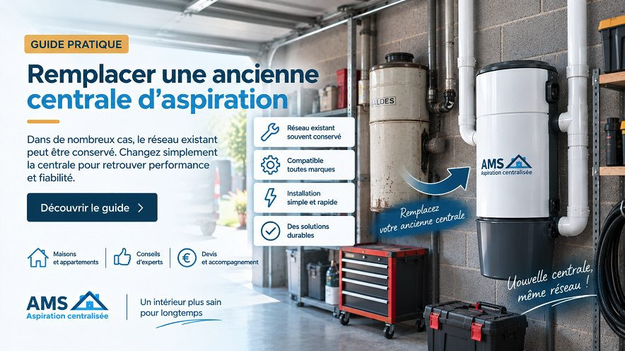  Remplacer une ancienne centrale d&rsquo;aspiration 